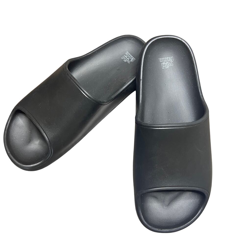 WILD FABLE Robbie Slide Sandals Black 7 - Picture 3 of 5
